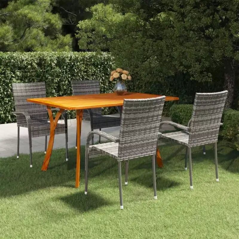 vidaXL 10-delige loungeset voor terras met hoekbank en kussens, massief grenenhout