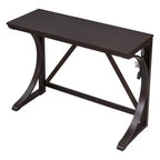 Farmhouse 3 Piece Counter Height Dining Table Set for 2, Wood Console Bar Table with USB Port and Upholstered Stools for Small Space