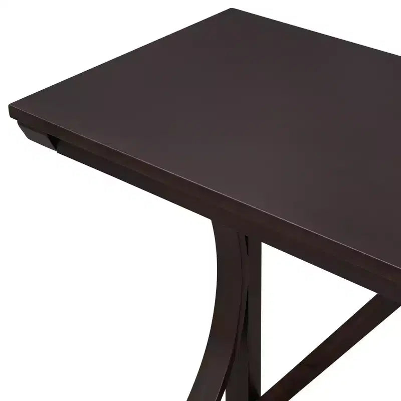 Farmhouse 3 Piece Counter Height Dining Table Set for 2, Wood Console Bar Table with USB Port and Upholstered Stools for Small Space