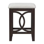 Farmhouse 3 Piece Counter Height Dining Table Set for 2, Wood Console Bar Table with USB Port and Upholstered Stools for Small Space