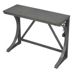 Farmhouse 3 Piece Counter Height Dining Table Set for 2, Wood Console Bar Table with USB Port and Upholstered Stools for Small Space