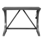 Farmhouse 3 Piece Counter Height Dining Table Set for 2, Wood Console Bar Table with USB Port and Upholstered Stools for Small Space
