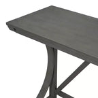 Farmhouse 3 Piece Counter Height Dining Table Set for 2, Wood Console Bar Table with USB Port and Upholstered Stools for Small Space