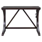 Farmhouse 3 Piece Counter Height Dining Table Set for 2, Wood Console Bar Table with USB Port and Upholstered Stools for Small Space