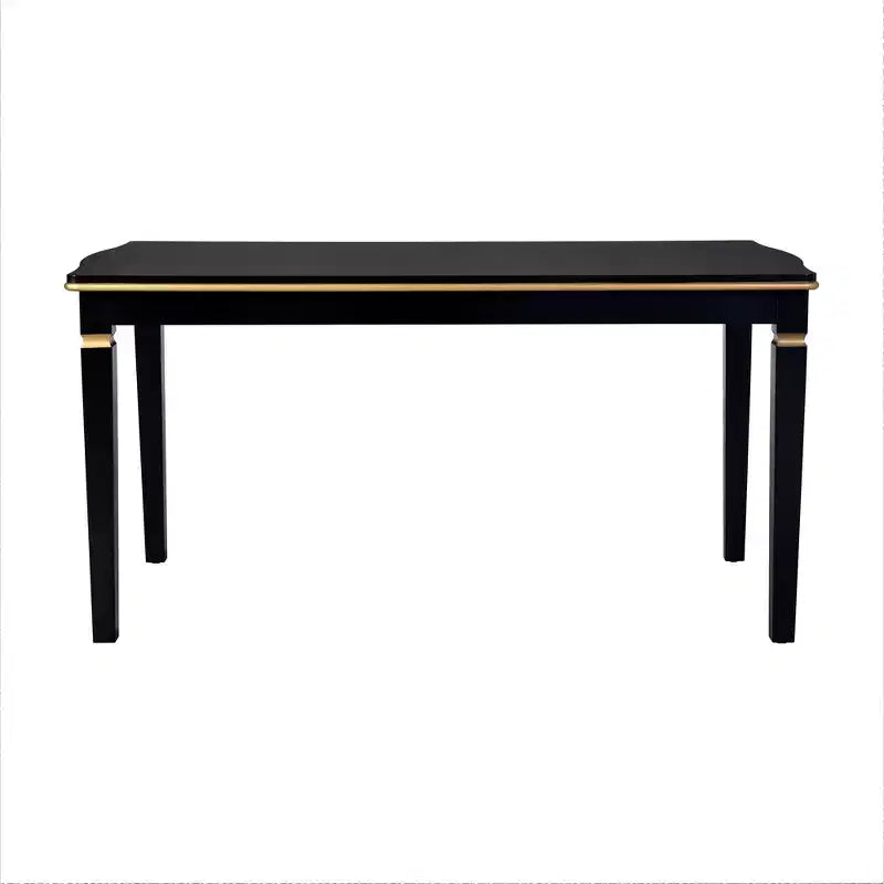 6-delige retro keuken-eettafelset, rechthoekige tafel met 4 gecapitonneerde stoelen met hoge rugleuning en bank, houten eettafelset voor 6 personen
