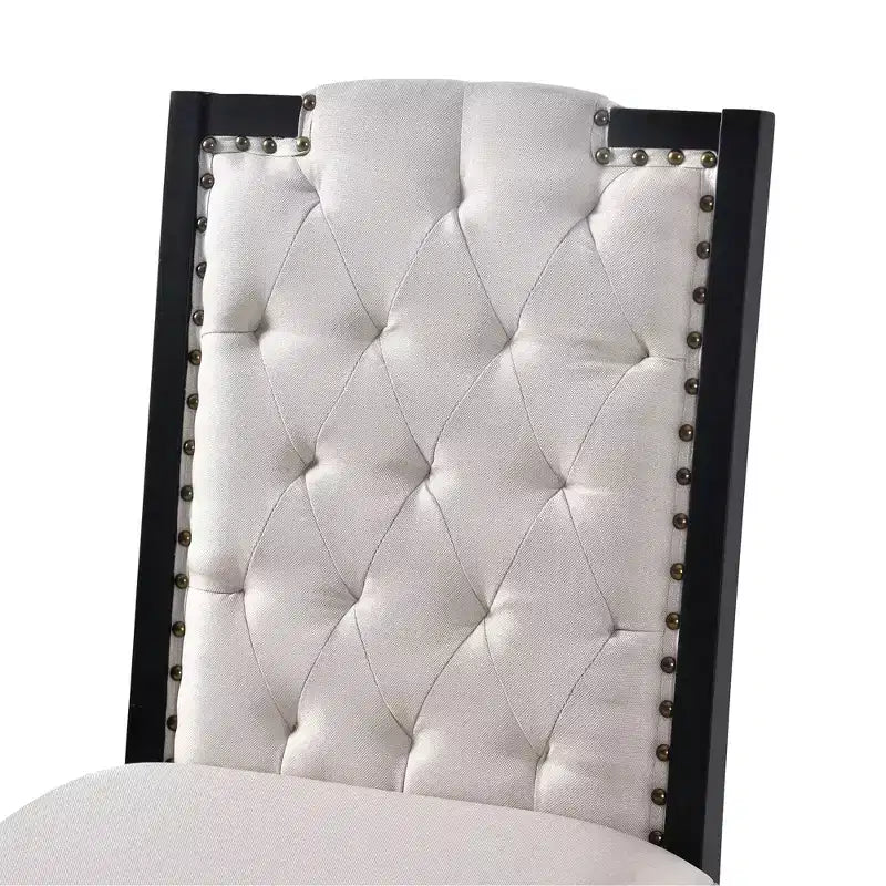 6-delige retro keuken-eettafelset, rechthoekige tafel met 4 gecapitonneerde stoelen met hoge rugleuning en bank, houten eettafelset voor 6 personen
