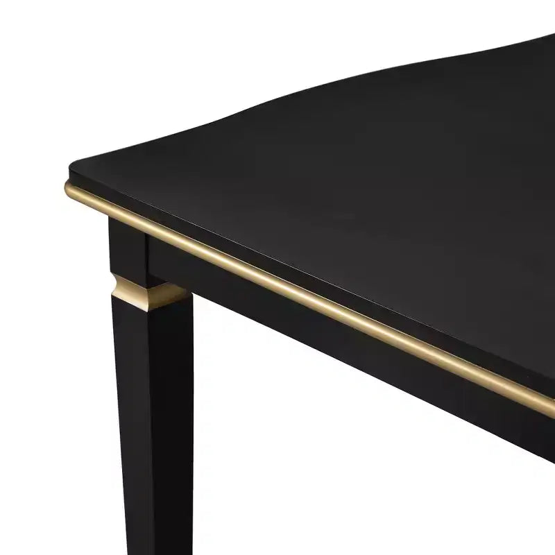 6-delige retro keuken-eettafelset, rechthoekige tafel met 4 gecapitonneerde stoelen met hoge rugleuning en bank, houten eettafelset voor 6 personen