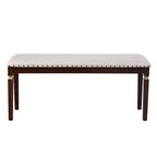 6-delige retro keuken-eettafelset, rechthoekige tafel met 4 gecapitonneerde stoelen met hoge rugleuning en bank, houten eettafelset voor 6 personen