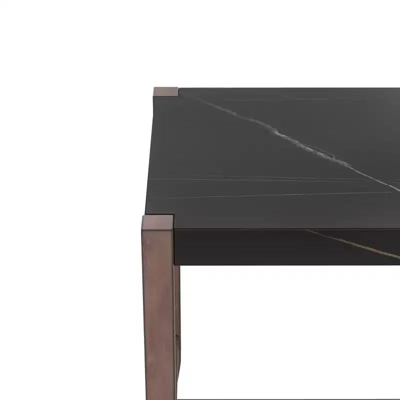 Marmeren eettafelset op aanrechthoogte voor 4 personen, 5-delige bartafelset met 4 gestoffeerde stoelen voor eetkamer, café, keuken of kleine ruimte