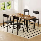 Kleine eettafelset voor 2 personen, 3-delige keukentafelset met 2 gestoffeerde stoelen, ontbijttafel voor kleine ruimtes, eetkamer, appartement, restaurant