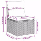 vidaXL Modular Patio Sofa Set with Cushions