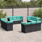 vidaXL Modular Patio Sofa Set with Cushions