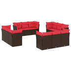 vidaXL Modular Patio Sofa Set with Cushions