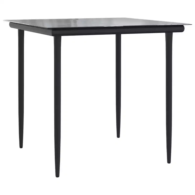 vidaXL Garden Dining Set PE rattan 31.5 x 31.5 in for the table