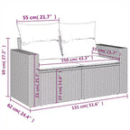 vidaXL Modular Patio Sofa Set with Cushions