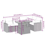 vidaXL Modular Patio Sofa Set with Cushions