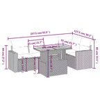 vidaXL Modular Patio Sofa Set with Cushions