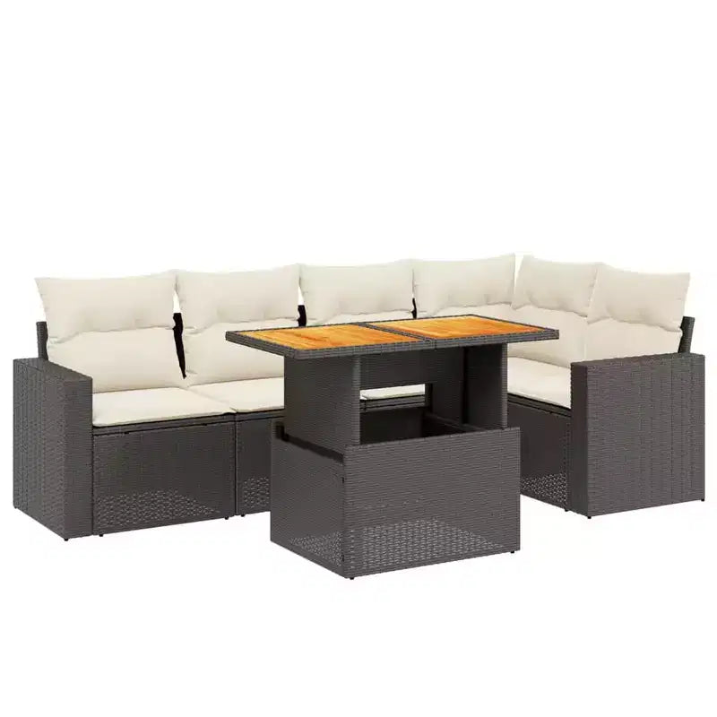 vidaXL Modular Patio Sofa Set with Cushions