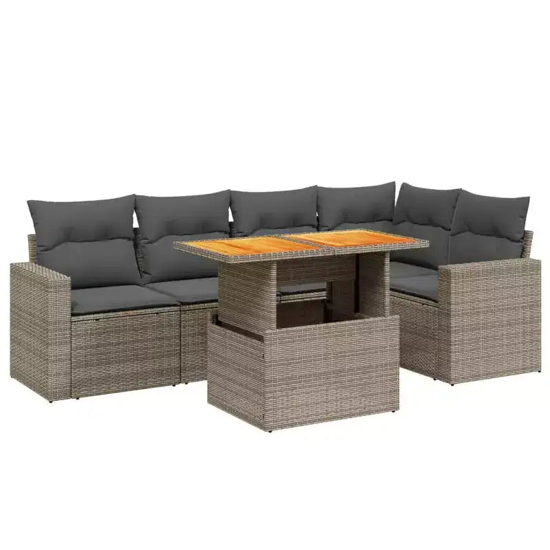 vidaXL Modular Patio Sofa Set with Cushions