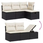 vidaXL Flexible Modular Patio Sofa Set with Cushions for Outdoor Use