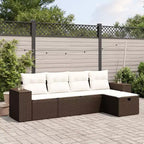 vidaXL Flexible Modular Patio Sofa Set with Cushions for Outdoor Use