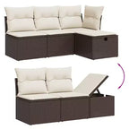 vidaXL Flexible Modular Patio Sofa Set with Cushions for Outdoor Use
