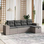 vidaXL Flexible Modular Patio Sofa Set with Cushions for Outdoor Use