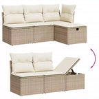 vidaXL Flexible Modular Patio Sofa Set with Cushions for Outdoor Use