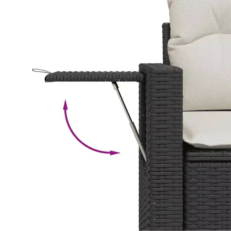 vidaXL Outdoor Sofa Set with Storage - Stylish Poly Rattan