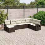 vidaXL Outdoor Sofa Set with Storage - Stylish Poly Rattan