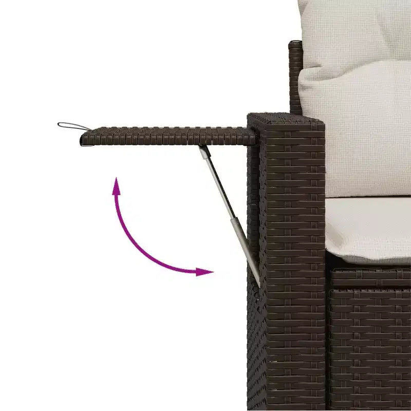 vidaXL Outdoor Sofa Set with Storage - Stylish Poly Rattan