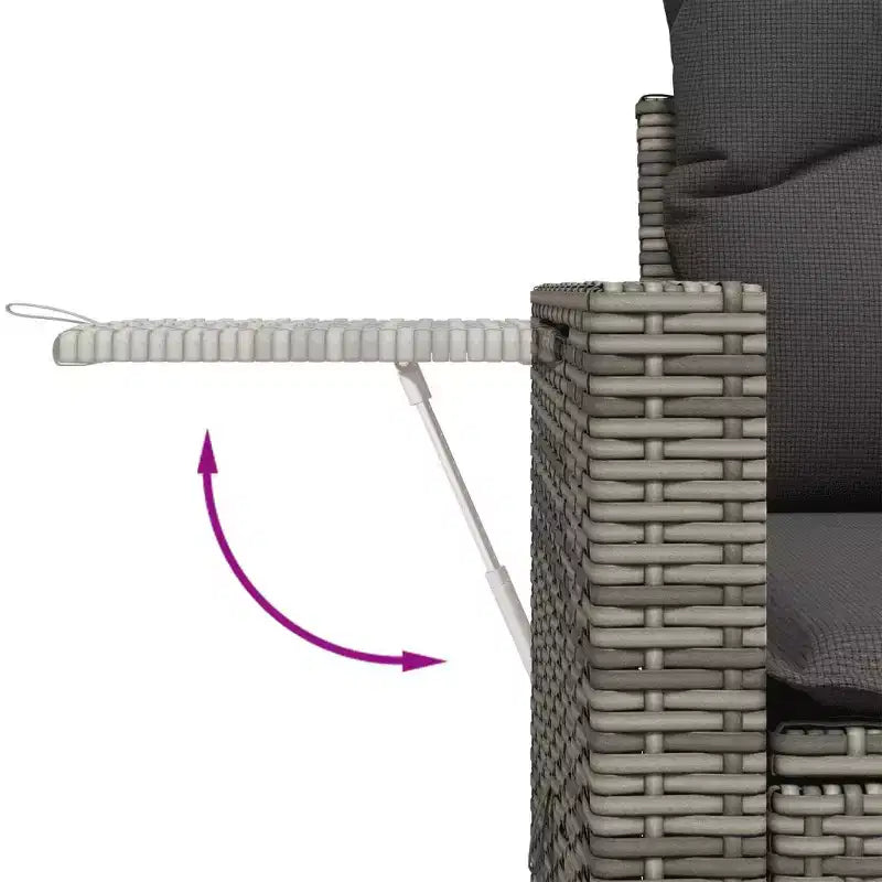 vidaXL Outdoor Sofa Set with Storage - Stylish Poly Rattan