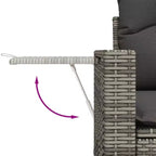 vidaXL Outdoor Sofa Set with Storage - Stylish Poly Rattan