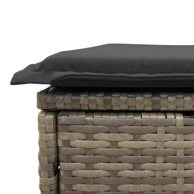 vidaXL Outdoor Sofa Set with Storage - Stylish Poly Rattan