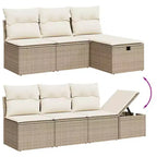 vidaXL Outdoor Sofa Set with Storage - Stylish Poly Rattan