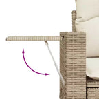 vidaXL Outdoor Sofa Set with Storage - Stylish Poly Rattan