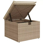 vidaXL Outdoor Sofa Set with Storage - Stylish Poly Rattan