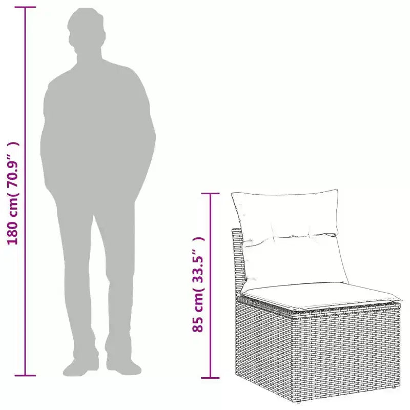 vidaXL Outdoor Sofa Set with Storage - Stylish Poly Rattan