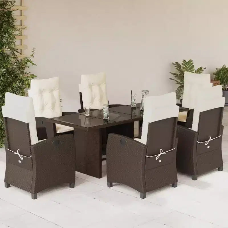 vidaXL terras-eetset met kussens in verschillende kleuren