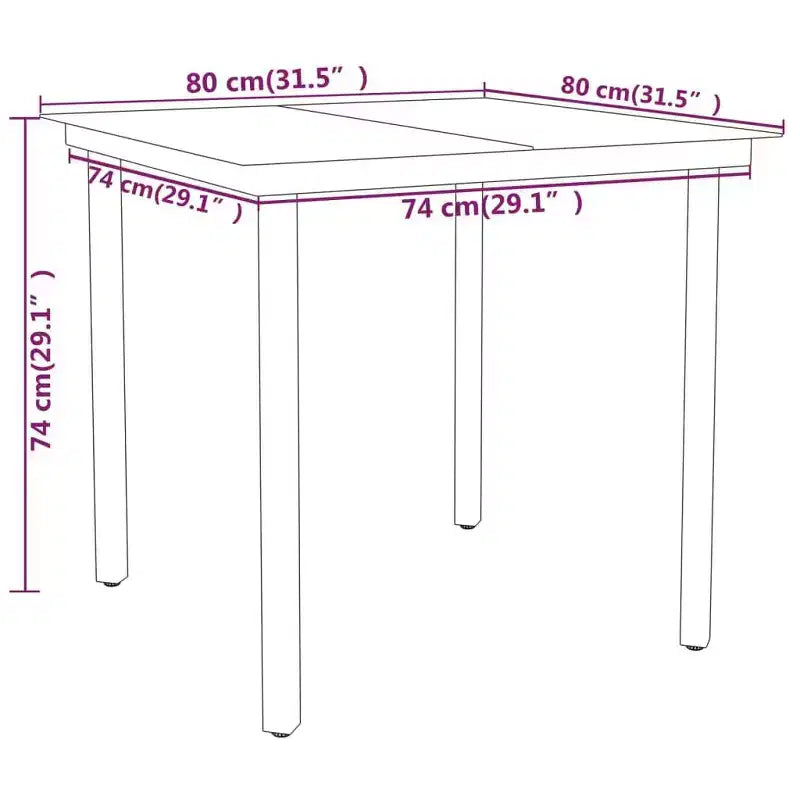 vidaXL terras-eetset, buiteneetset met tuintafel en stoelen