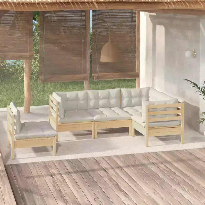 vidaXL tuinloungeset van natuurlijk dennenhout