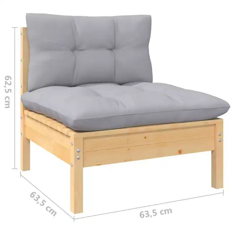 vidaXL Modular Garden Lounge Set with Cushions