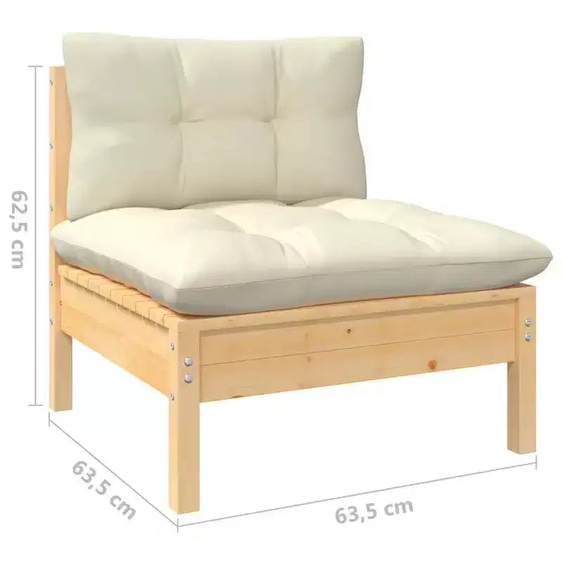vidaXL Modular Garden Lounge Set with Cushions