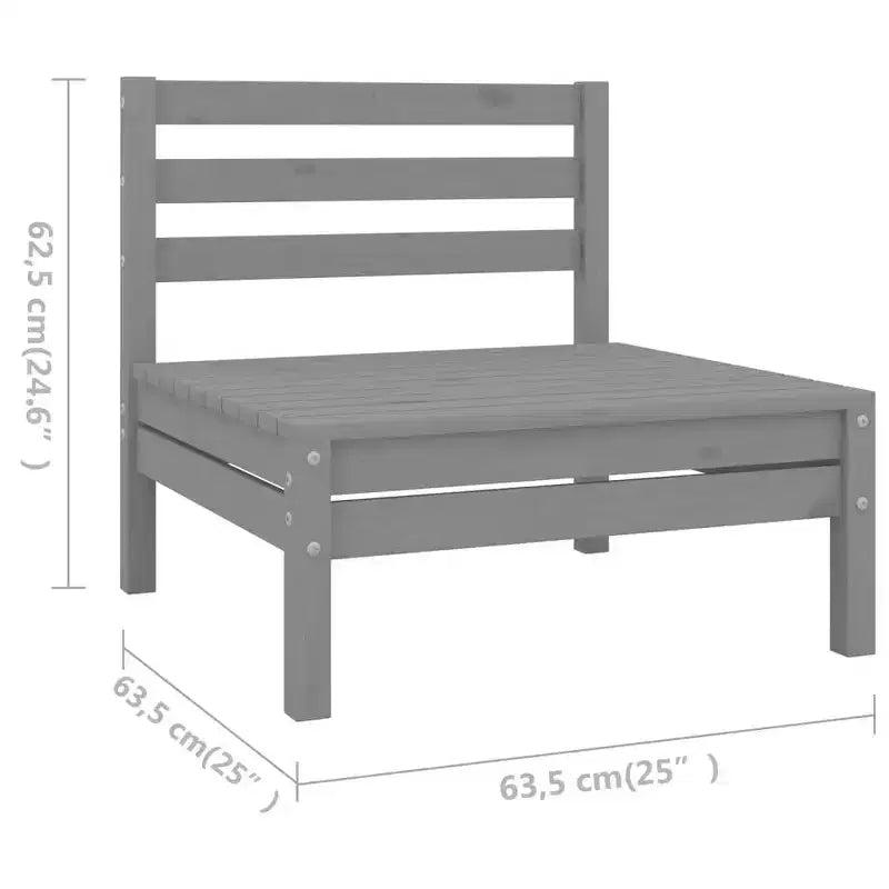 vidaXL Garden Lounge Set Solid pinewood 6 Piece Set Modular