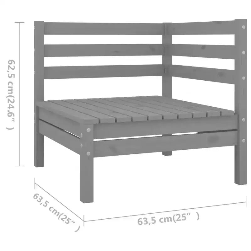 vidaXL Garden Lounge Set Solid pinewood 6 Piece Set Modular
