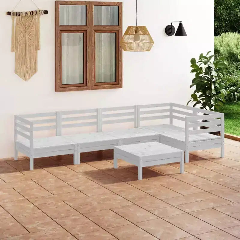 vidaXL Garden Lounge Set Solid pinewood 6 Piece Set Modular
