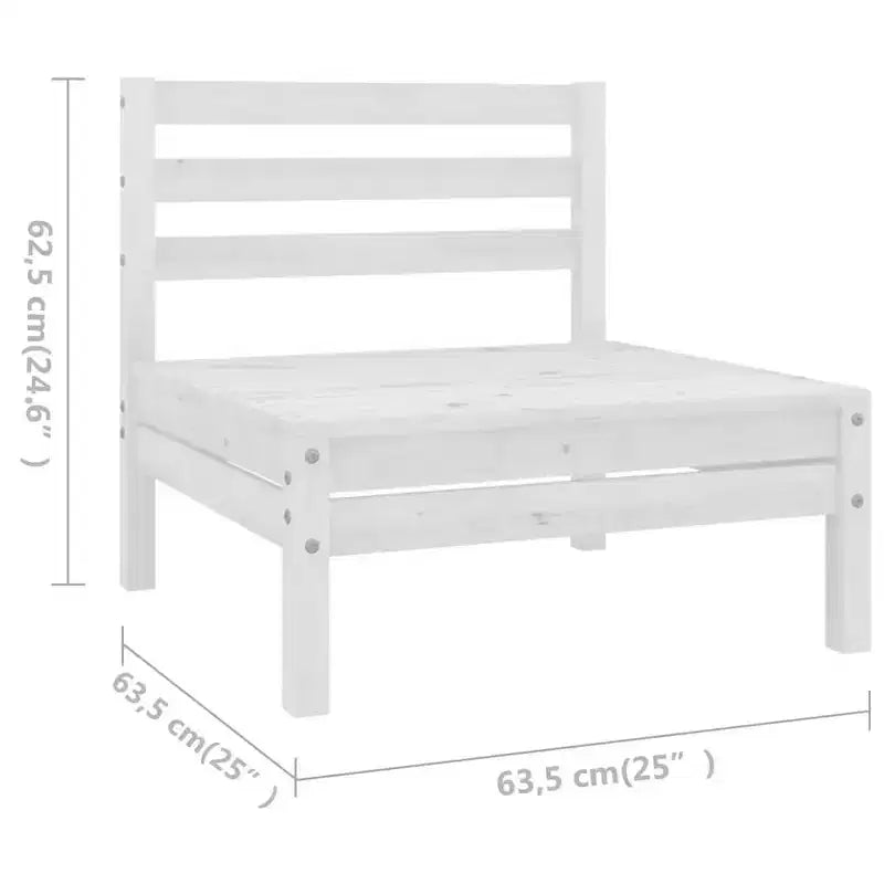 vidaXL Garden Lounge Set Solid pinewood 6 Piece Set Modular
