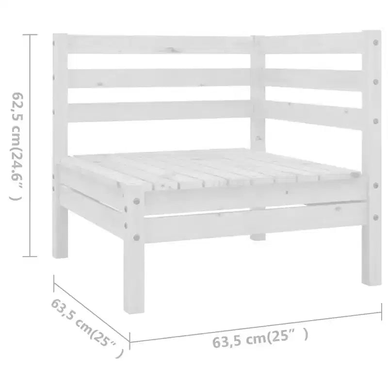 vidaXL Garden Lounge Set Solid pinewood 6 Piece Set Modular