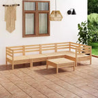 vidaXL Garden Lounge Set Solid pinewood 6 Piece Set Modular