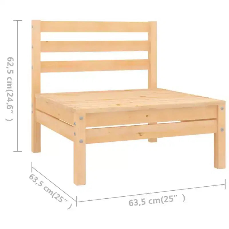 vidaXL Garden Lounge Set Solid pinewood 6 Piece Set Modular